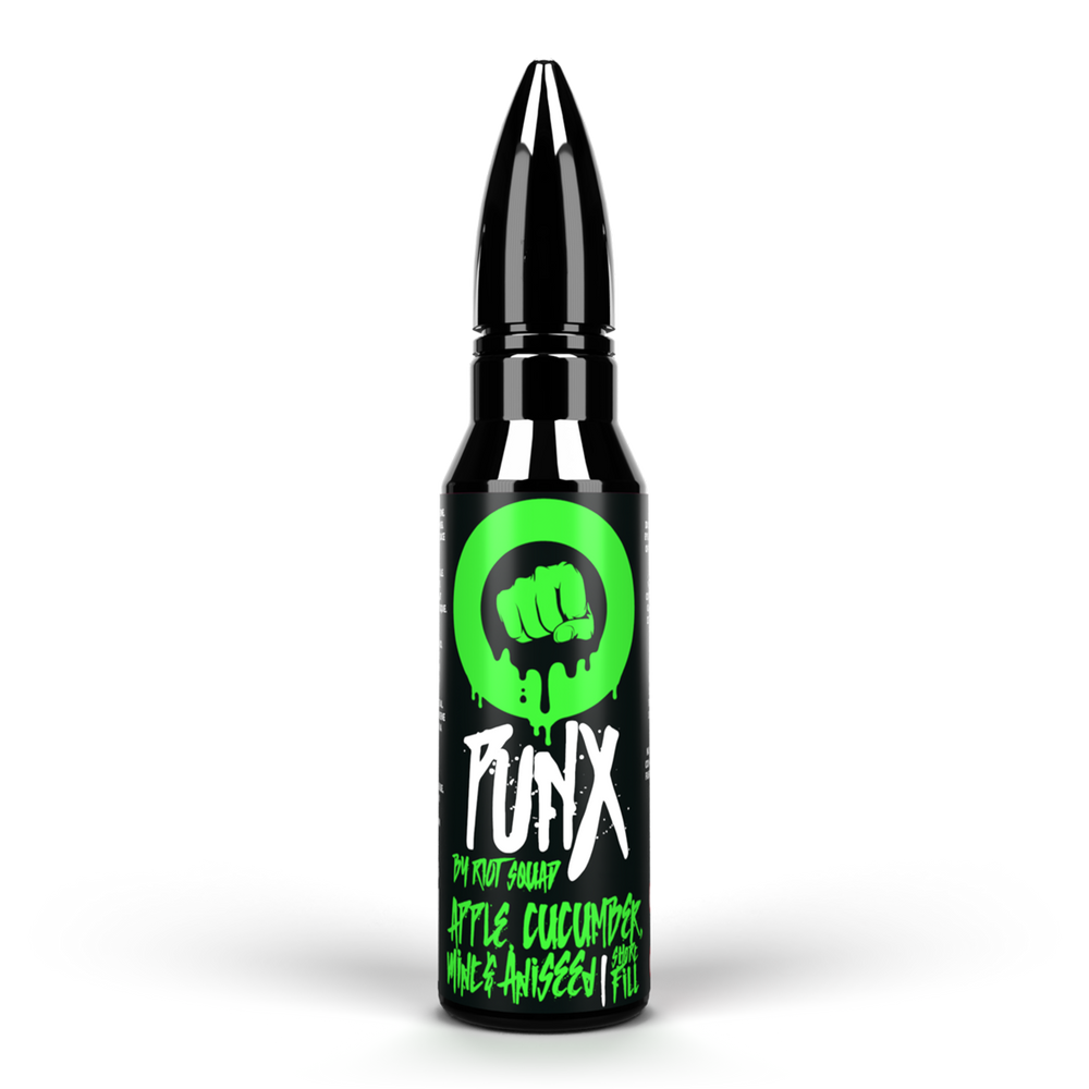 Apple, Cucumber, Mint & Aniseed PUNX BY RIOT 50ML SHORTFILL E-LIQUID