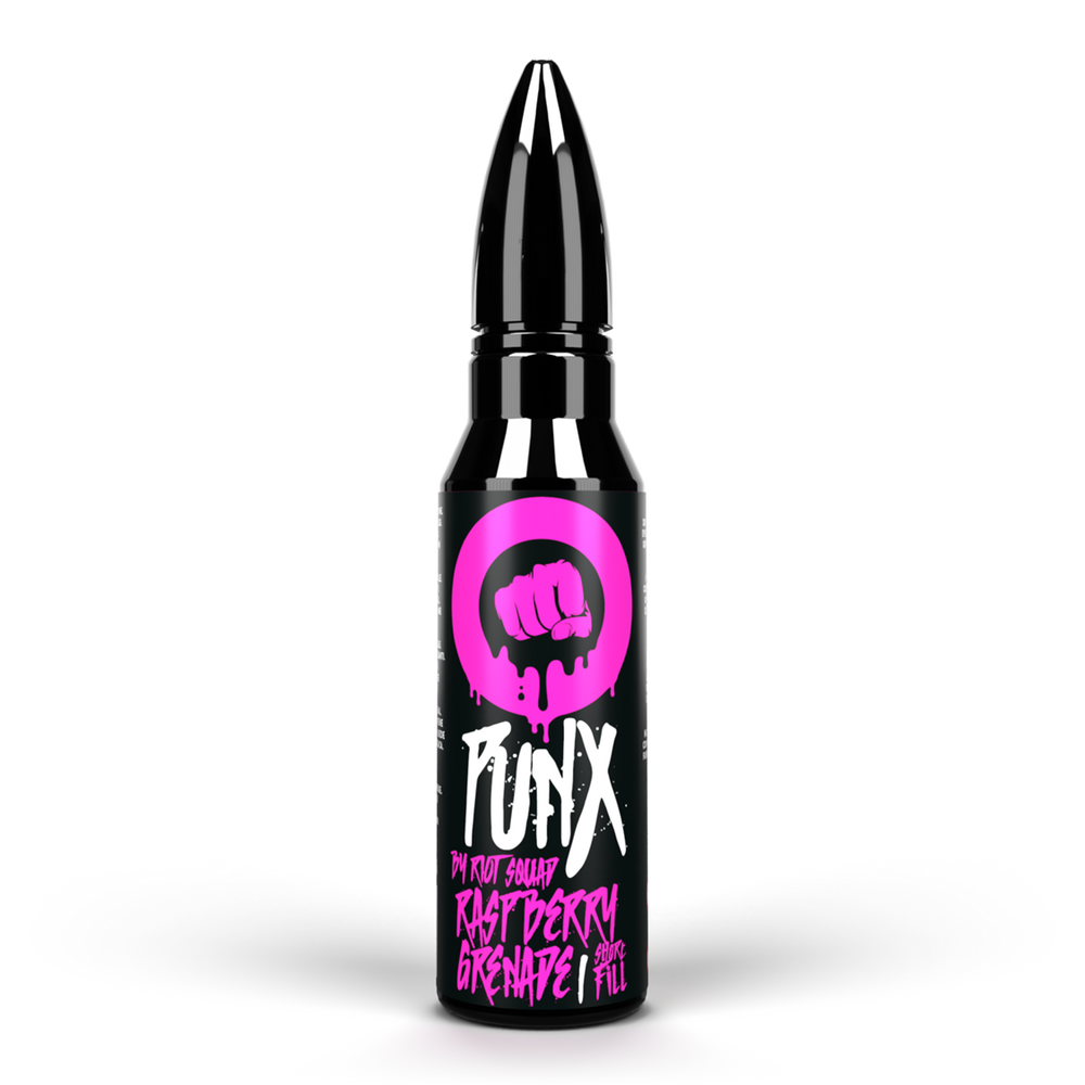 Raspberry Grenade PUNX BY RIOT 50ML SHORTFILL E-LIQUID
